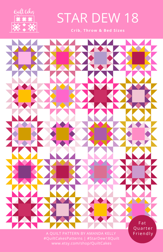 Star Dew 18 Quilt Pattern Printed by Quilt Cakes