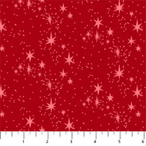 Merry Kitschmas - Figo Fabrics -Stars Red