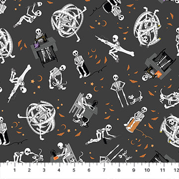 Mr Bones Sews - Bones -  by Kimberlee Peers-Moore for Figo Fabrics (Copy)