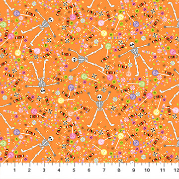 Mr Bones Sews - Candies - Orange by Kimberlee Peers-Moore for Figo Fabrics