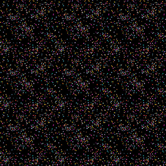 Dusk- Sprinkles- Black Multi for Figo Fabrics 92042-99