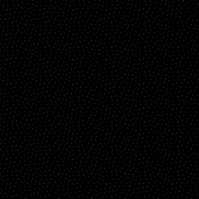 Dusk- Letters - Black Gray for Figo Fabrics 92048-99