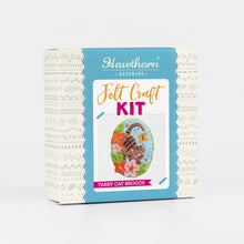 Load image into Gallery viewer, Tabby Cat Felt Craft Brooch Kit | Complete Craft Kit