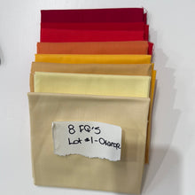 Load image into Gallery viewer, Clearance solid fat quarters - orange Lot # 1