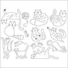 Load image into Gallery viewer, Curious Cats Stick &amp; Stitch Embroidery Pack