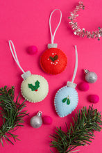 Load image into Gallery viewer, Christmas Baubles Felt Craft Kit | Christmas Craft Kit by Hawthorn Handmade