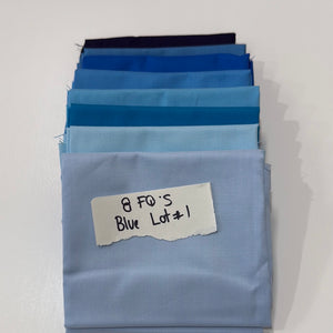 Clearance solid fat quarters - Blue Lot #1