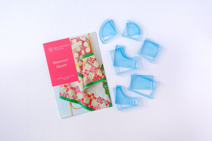 Beaumont Square Quilt Pattern with acrylic templates by Mel Storey
