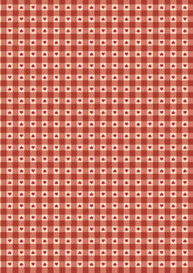 Grandma's Quilts - Heart Gingham  - Red by Lewis and Irene - A777.3