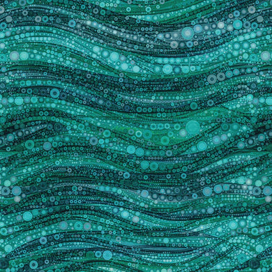 Gigi in the Garden Collection-Abstract Circles-Teal- Camelot fabrics - 16240105-01