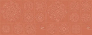 Sashiko Panel Mandala - Burnt Clay  Dv4062
