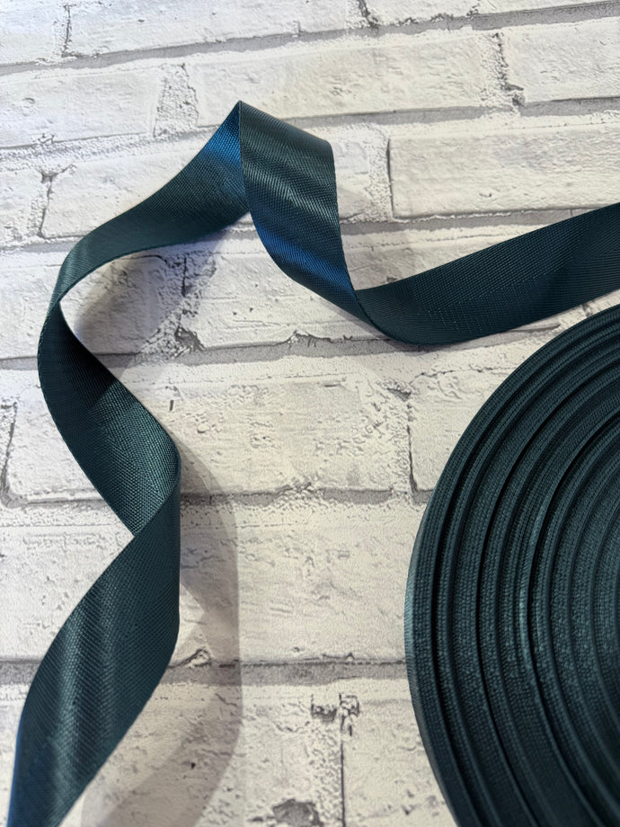 1.5” Polyester Webbing Herringbone -  Prussian #97- per metre