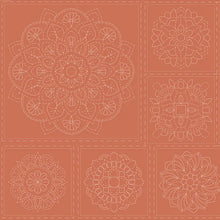 Load image into Gallery viewer, Sashiko Panel Mandala - Burnt Clay  Dv4062