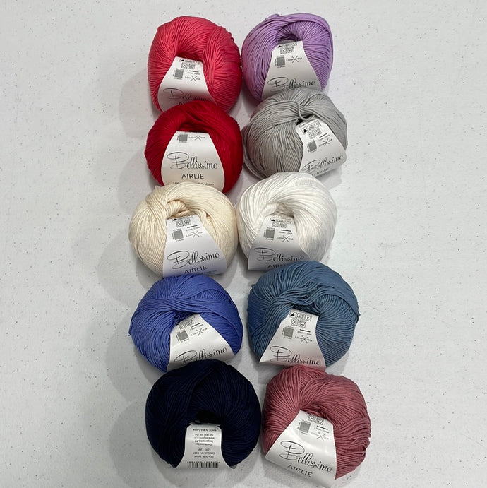 Clearance Airlie 4ply 100% cotton yarn 10 balls - mixed #2