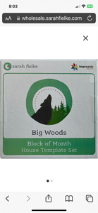 Pre-order - Big Woods BOM 2024 Optional House Template Set - Sarah Fielke due May 2024