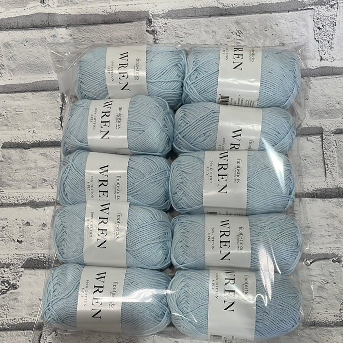 Clearance Wren 8ply 100% cotton yarn 10 balls - Ice Blue W023