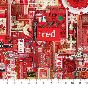 Color Collage 2 - Red - by Shelley Davies for Northcott Fabrics- DP22416-24