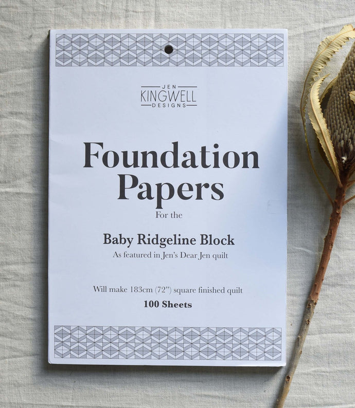Jen Kingwell - Baby Ridgeline Foundation Paper Piecing Pad 100 sheets