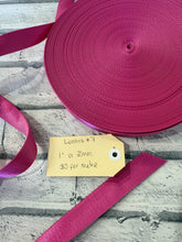 Load image into Gallery viewer, 1” Polyester Webbing Herringbone - Lipstick #7 - per metre