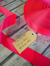 Load image into Gallery viewer, 1.5” Polyester Webbing Herringbone -  Flouro Pink #4 per metre