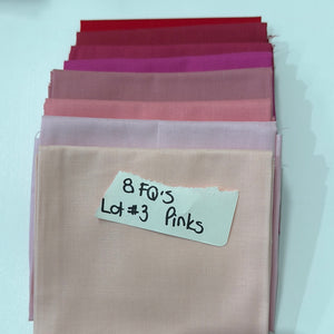 Clearance solid fat quarters - Pinks Lot #3