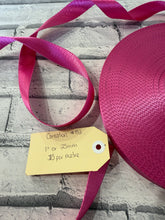 Load image into Gallery viewer, 1” Polyester Webbing Herringbone - Carnation #82 - per  metre