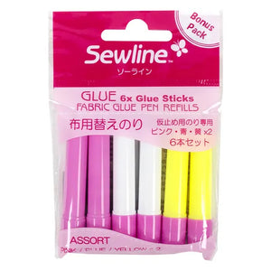 Sewline - Glue Pen refills - 6 pk multi