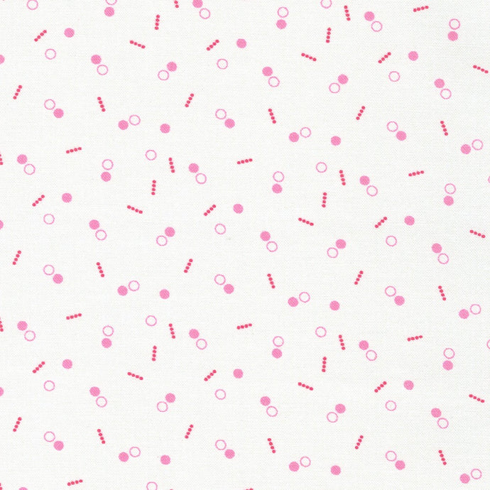 Robert Kaufman - Hints Of Prints - Flowerhouse -Pink Dot