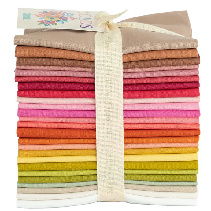 Tilda -  Solids 25 x Fat Quarters  - Warm Colours-  fat quarter bundle