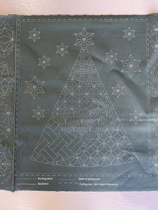 Christmas SASHIKO PANEL - Green