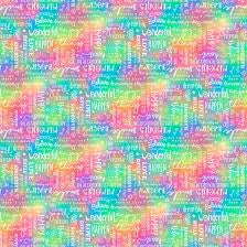 Inspired Words Rainbow by  Northcott Fabrics