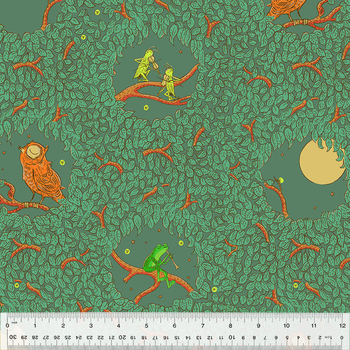 Forestburgh - Night Music- Leaf
by Heather Ross For Windham Fabrics