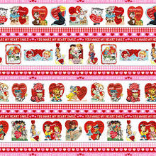 Load image into Gallery viewer, Vintage Valentine- Kisses White- Michael Miller Fabrics