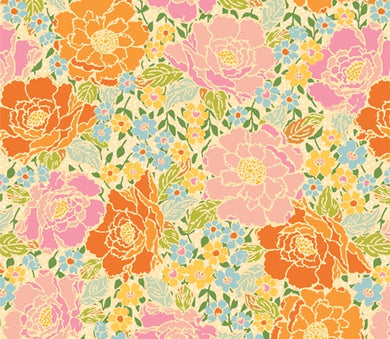 Art Gallery Fabric - Marigold - Woods Rose Garden by Maureen Cracknell