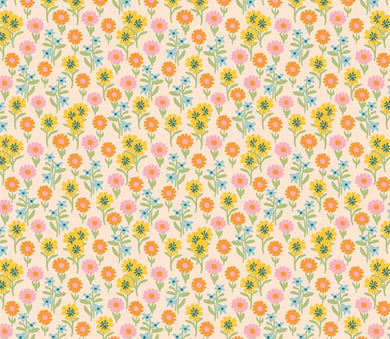 Art Gallery Fabric - Marigold -Ephemeral Blooms  by Maureen Cracknell