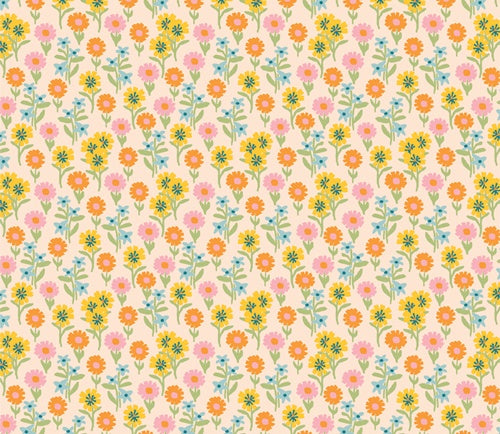 Art Gallery Fabric - Marigold -Ephemeral Blooms  by Maureen Cracknell