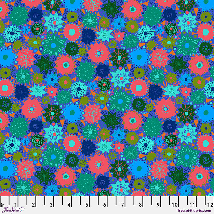 Bloomology -Spangled - Blue  by Monika Forsberg for Conservatory Craft