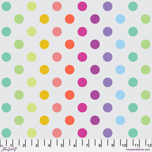 Pre-order - Tula Pink - True Colors Graywork  -Disco Poms - Whisper PWTP262.WHISPER