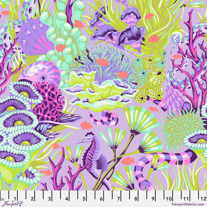 Pre-order - Tula Pink - Floral Reef - Reef What You Sew -Ultraviolet - PWTP264.ULTRAVIOLET