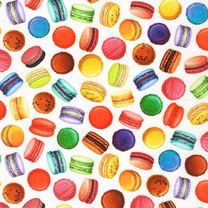 Sweet Tooth -  Small  Macarons in Multi by Mary Lake-Thompson for Robert Kaufman