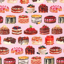 Load image into Gallery viewer, Sweet Tooth - Cakes - Pink by Mary Lake-Thompson for Robert Kaufman