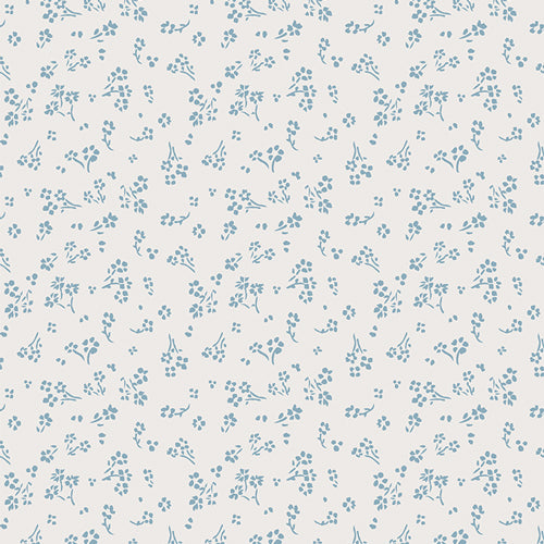 Art Gallery Fabric - True Blue - Sprinkled Florets Cloud By Maureen Cracknell