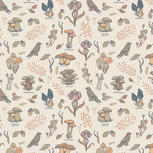 Art Gallery Fabric - Tomales Bay -Mushroom Hunt  - SandDESIGNED BY KATIE O’SHEA