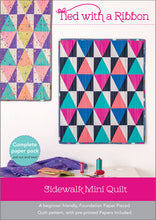 Load image into Gallery viewer, Sidewalk Mini Quilt Paper Pattern by Tied with a Ribbon