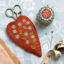Load image into Gallery viewer, Scissors Pouch and Mini Pin Cushion Felt Craft Mini Kit by Corrine Lapierre