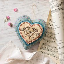 Load image into Gallery viewer, Embroidered Heart Felt Craft Mini Kit by Corrine Lapierre
