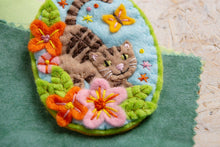 Load image into Gallery viewer, Tabby Cat Felt Craft Brooch Kit | Complete Craft Kit