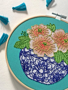 Peony Embroidery Kit - Rickrak