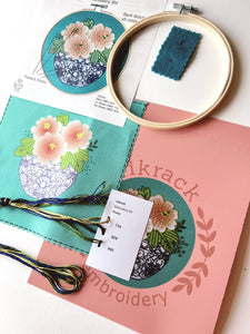 Peony Embroidery Kit - Rickrak