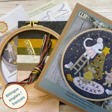 Load image into Gallery viewer, Christmas with the Mouse Family Felt Appliqué Hoop Kit by Corrine Lapierre